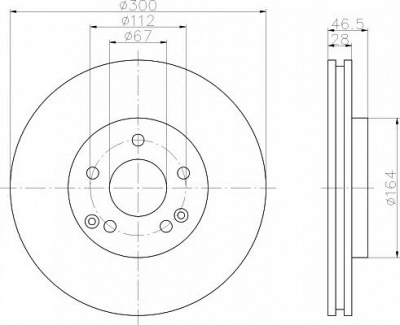 HELLA PAGID 8dd355107501 -  Тормозной диск